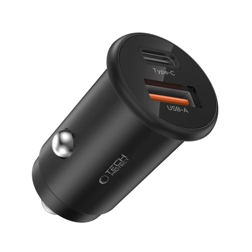 Kup Ładowarka samochodowa Tech-Protect CC02 2-port Car Charger USB-A, USB-C PD 35W / QC 3.0 Black - THP4079 - {ean13} - Sklep Home Screen