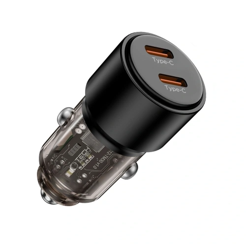 Kup Tech-Protect CC03 2-portos 2xUSB-C Autós Töltő PD 100W Fekete - THP4081 - {ean13} - Sklep Home Screen