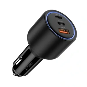 Kup Ładowarka samochodowa Tech-Protect CC04 3-port Car Charger USB-A, 2xUSB-C PD 130W Black - THP4082 - {ean13} - Sklep Home Screen