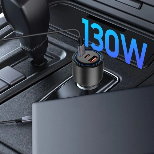 Kup Ładowarka samochodowa Tech-Protect CC04 3-port Car Charger USB-A, 2xUSB-C PD 130W Black - THP4082 - {ean13} - Sklep Home Screen