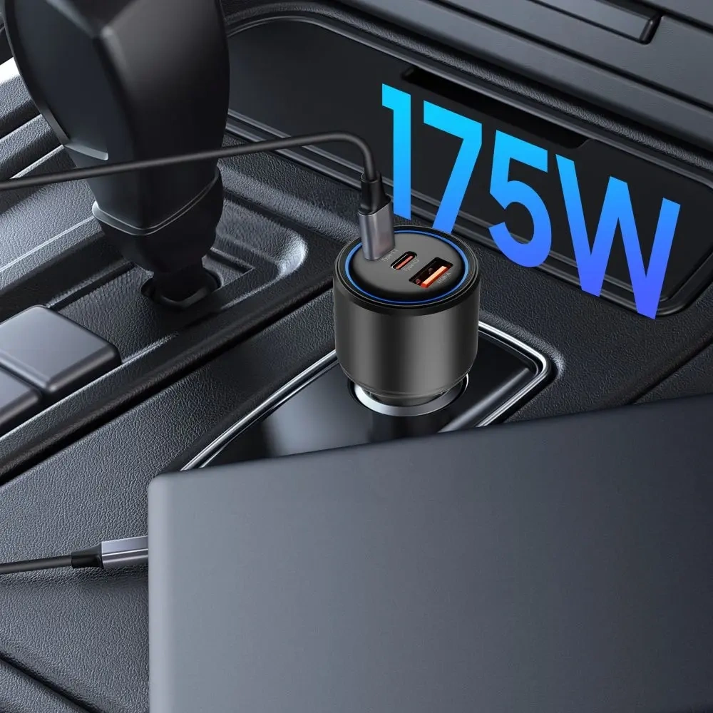 Ładowarka samochodowa Tech-Protect CC04 3-port Car Charger USB-A, 2xUSB-C PD 175W Black