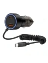 Kup Ładowarka samochodowa Tech-Protect CC05 2-port Car Charger USB-A, USB-C PD 60W + USB-C Cable Black - THP4084 - {ean13} - Sklep Home Screen