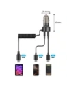 Kup Ładowarka samochodowa Tech-Protect CC05 2-port Car Charger USB-A, USB-C PD 60W + USB-C Cable Black - THP4084 - {ean13} - Sklep Home Screen