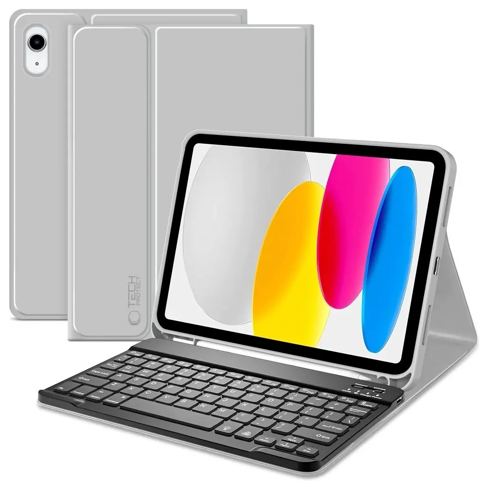 Etui z klawiaturą Tech-Protect SmartCase Pen + Keyboard Apple iPad Air 10.9 2022 (5. generacji) / iPad Air 11 2025 (7. generacji) Grey