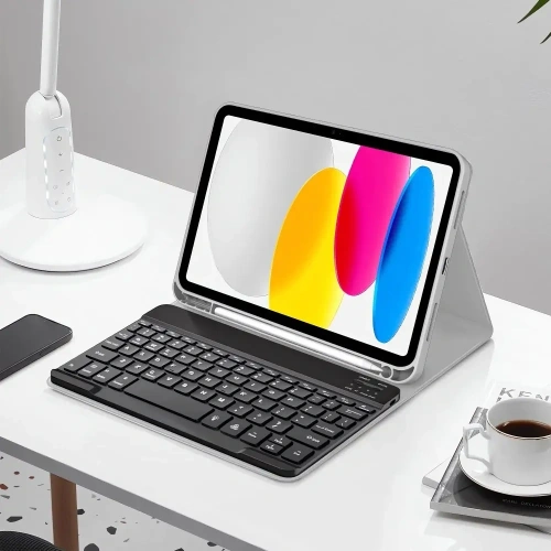 Kup Etui cu tastatură Tech-Protect SmartCase Pen + Keyboard Apple iPad Air 10.9 2022 (5. generație) / iPad Air 11 2025 (7. generație) Gri - THP4088 - {ean13} - Sklep Home Screen