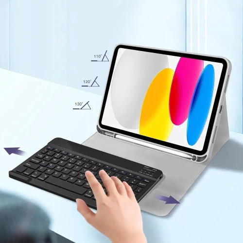 Kup Etui cu tastatură Tech-Protect SmartCase Pen + Keyboard Apple iPad Air 10.9 2022 (5. generație) / iPad Air 11 2025 (7. generație) Gri - THP4088 - {ean13} - Sklep Home Screen