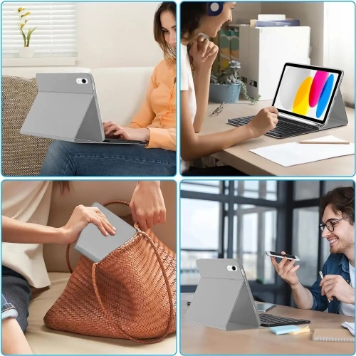 Kup Etui cu tastatură Tech-Protect SmartCase Pen + Keyboard Apple iPad Air 10.9 2022 (5. generație) / iPad Air 11 2025 (7. generație) Gri - THP4088 - {ean13} - Sklep Home Screen