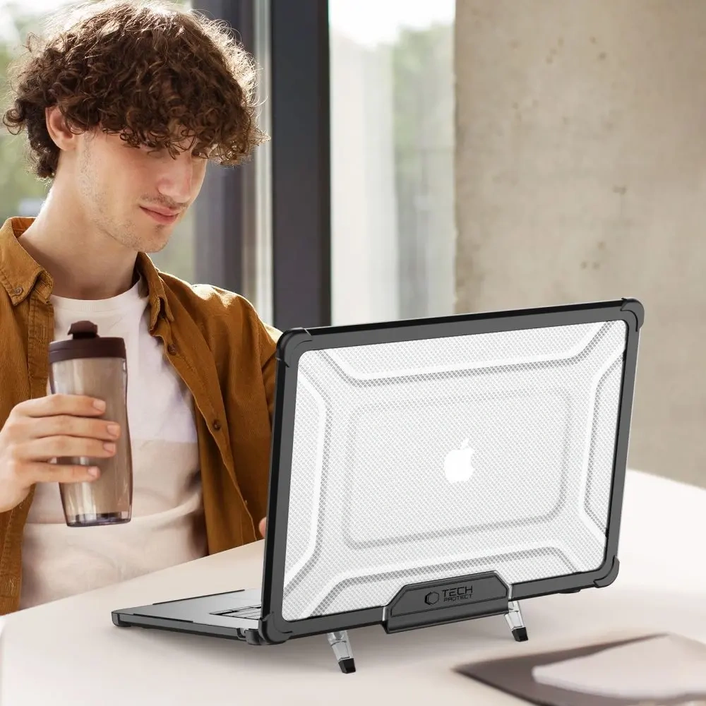 Etui Tech-Protect Smartshell Pro Apple MacBook Air 15” (M2/M3/M4) 2023-2025 Black/clear