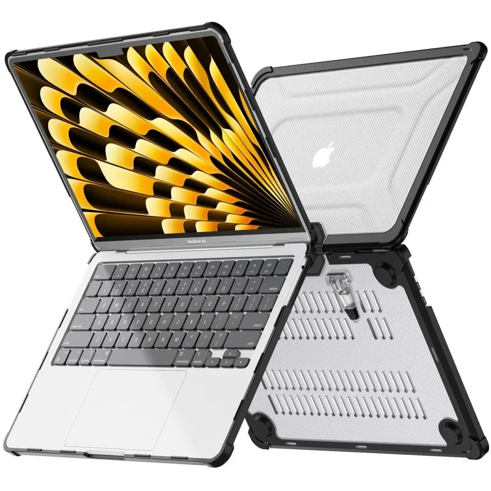Etui Tech-Protect Smartshell Pro Apple MacBook Air 13” (M2/M3/M4) 2023-2025 Black/clear