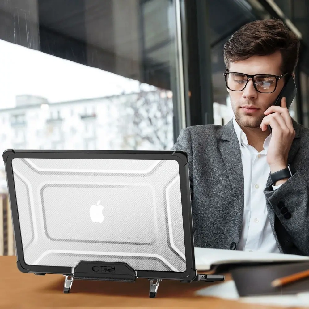 Etui Tech-Protect Smartshell Pro Apple MacBook Air 13” (M2/M3/M4) 2023-2025 Black/clear