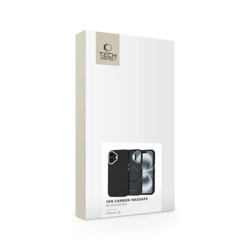 Kup Etui Tech-Protect Ion Carbon MagSafe Apple iPhone 16 Negru/silver - THP4093 - {ean13} - Sklep Home Screen