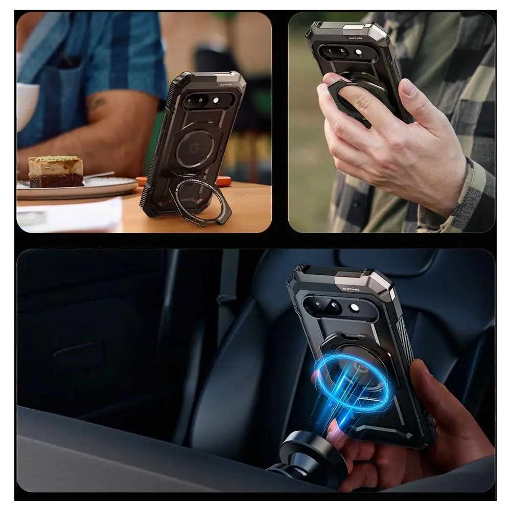 Etui Supcase Unicorn Beetle Grip Mag MagSafe Google Pixel 9a Black