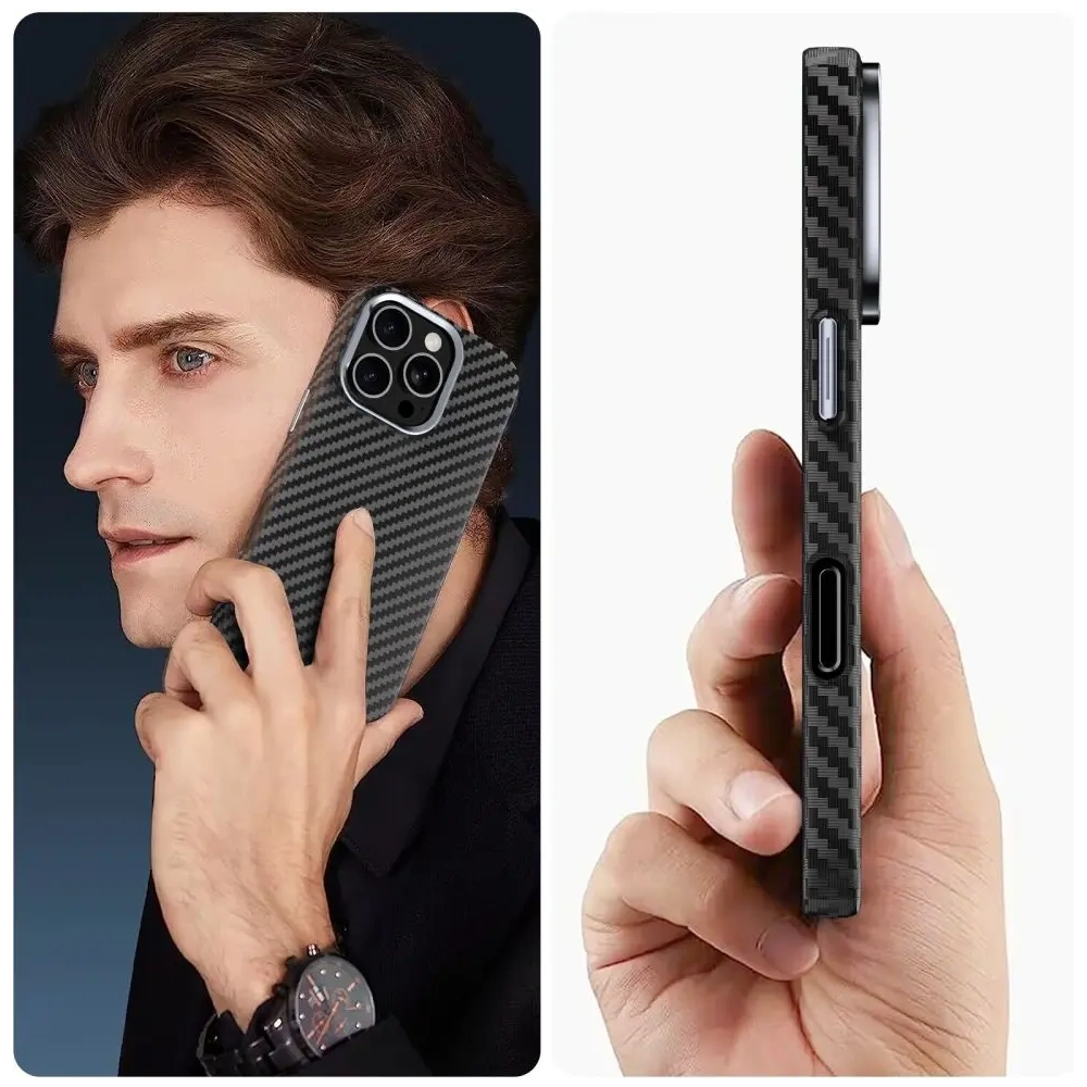 Etui Tech-Protect Ion Carbon MagSafe Apple iPhone 16 Pro Black/silver