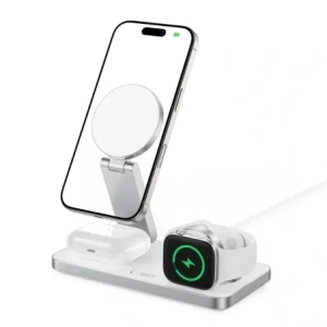 Kup Ładowarka bezprzewodowa 3w1 Tech-Protect QI15W-A47 3in1 Magnetic MagSafe Wireless Charger White - THP4099 - {ean13} - Sklep Home Screen