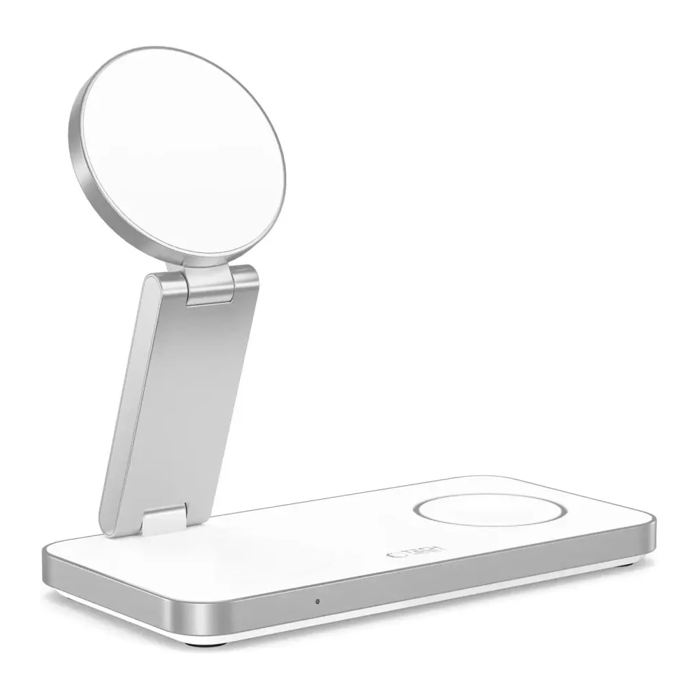 Ładowarka bezprzewodowa 3w1 Tech-Protect QI15W-A47 3in1 Magnetic MagSafe Wireless Charger White