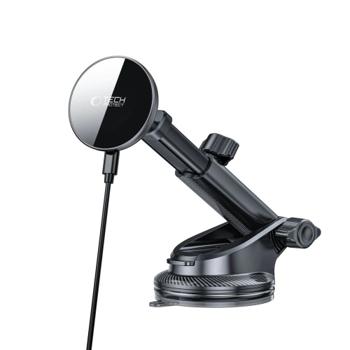 Kup Uchwyt samochodowy na kokpit / do kratki z ładowarką bezprzewodową Tech-Protect MM15W-V10 Magnetic MagSafe Dashboard & Vent Car Mount Wireless Charger 15W Black - THP4100 - {ean13} - Sklep Home Screen