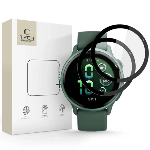Kup Hibrid de sticlă Tech-Protect Glass Flex+ Garmin Vivoactive 6 Negru [2 PACK] - THP4103 - {ean13} - Sklep Home Screen
