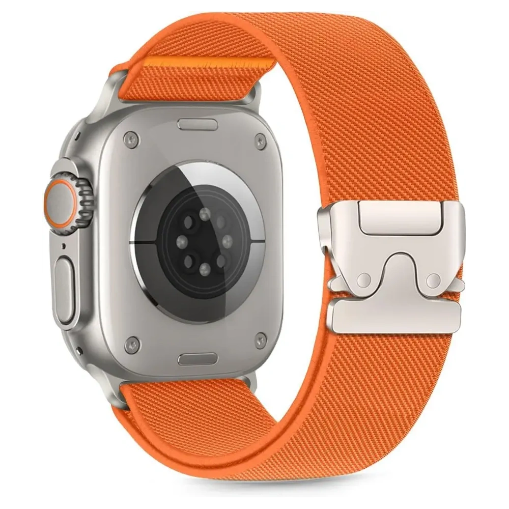 Pasek Tech-Protect Nylon Clasp Apple Watch 6 / 7 / 8 / 9 / 10 / SE / Ultra 1 / 2 44/45/46/49mm Orange