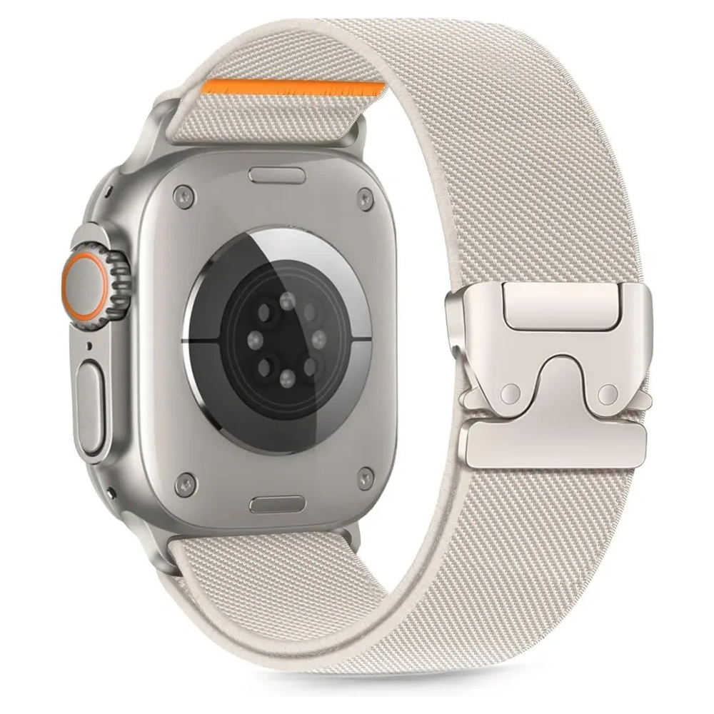 Pasek Tech-Protect Nylon Clasp Apple Watch 6 / 7 / 8 / 9 / 10 / SE / Ultra 1 / 2 44/45/46/49mm Titanium