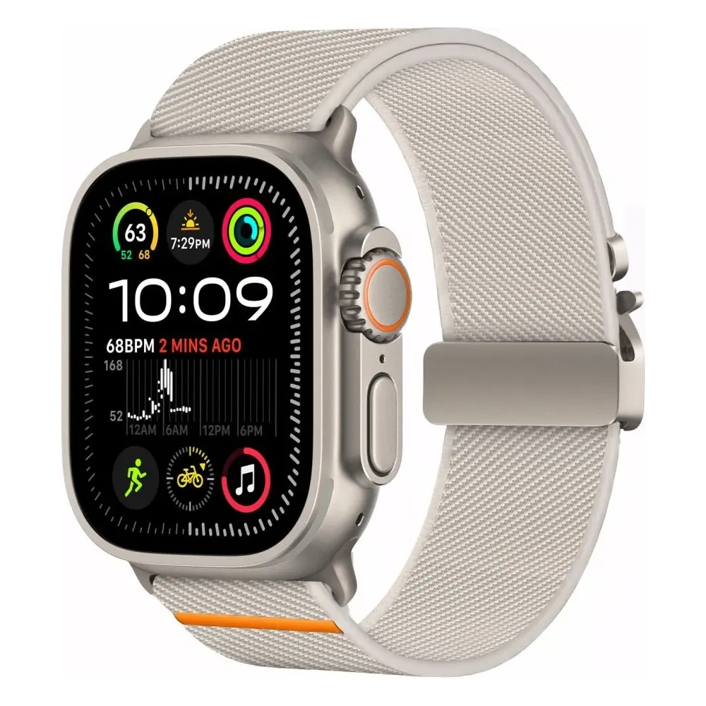 Pasek Tech-Protect Nylon Clasp Apple Watch 6 / 7 / 8 / 9 / 10 / SE / Ultra 1 / 2 44/45/46/49mm Titanium