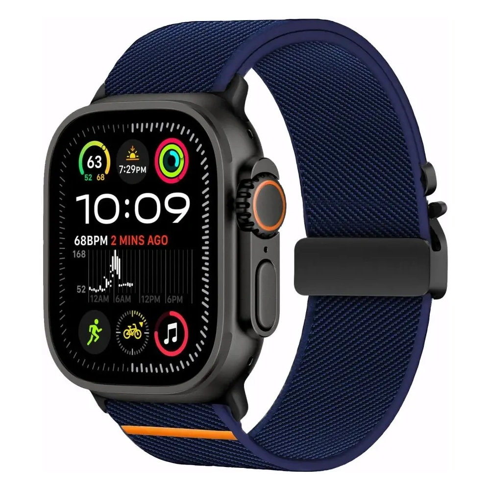Pasek Tech-Protect Nylon Clasp Apple Watch 6 / 7 / 8 / 9 / 10 / SE / Ultra 1 / 2 44/45/46/49mm Navy