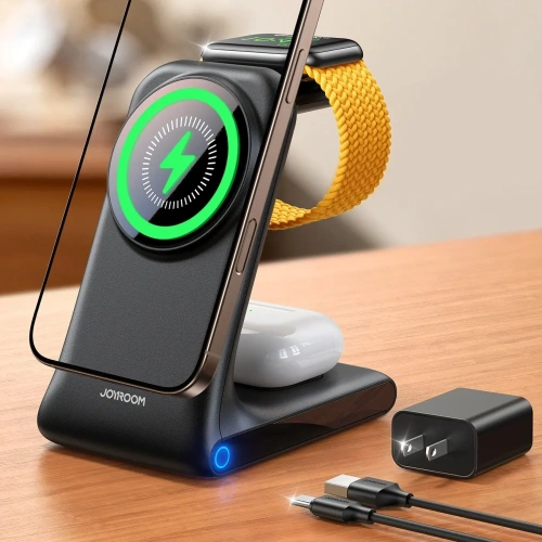 Kup Încărcător wireless 3w1 Joyroom JR-W15 MagSafe negru - JYR1239 - {ean13} - Sklep Home Screen
