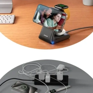 Kup Ładowarka bezprzewodowa 3w1 Joyroom JR-W15 MagSafe czarna - JYR1239 - {ean13} - Sklep Home Screen