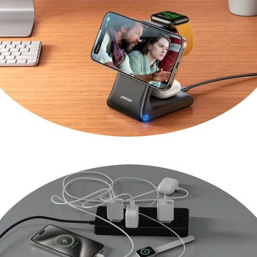 Kup Încărcător wireless 3w1 Joyroom JR-W15 MagSafe negru - JYR1239 - {ean13} - Sklep Home Screen
