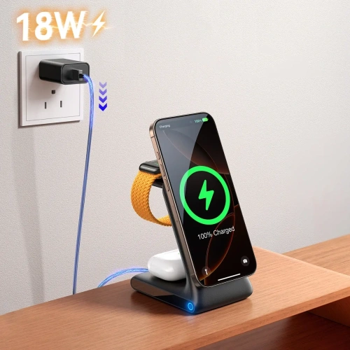 Kup Încărcător wireless 3w1 Joyroom JR-W15 MagSafe negru - JYR1239 - {ean13} - Sklep Home Screen