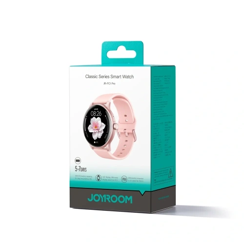 Kup Smartwatch Joyroom Classis Series JR-FC1 mit Anruffunktion / IP68-Schutz rosa - JYR1241 - {ean13} - Sklep Home Screen