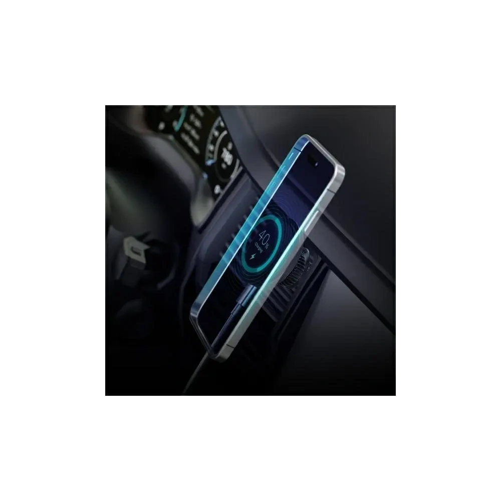 Uchwyt samochodowy do kratki z ładowaniem bezprzewodowym 3MK Car MagCharger 15W czarny