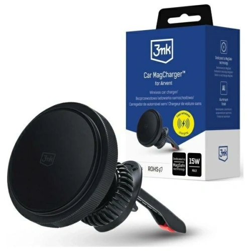 Kup 3MK Autó MagCharger 15W Fekete Vezeték nélküli Töltő Autós Tartó Légbeömlőkhoz - 3MK15933 - {ean13} - Sklep Home Screen