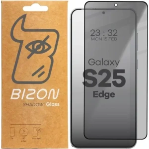 Buy Bizon Glass Edge Shadow Samsung Galaxy S25 Edge tinted with a black frame - BIZ8936 - {ean13} - Home Screen Store Europe