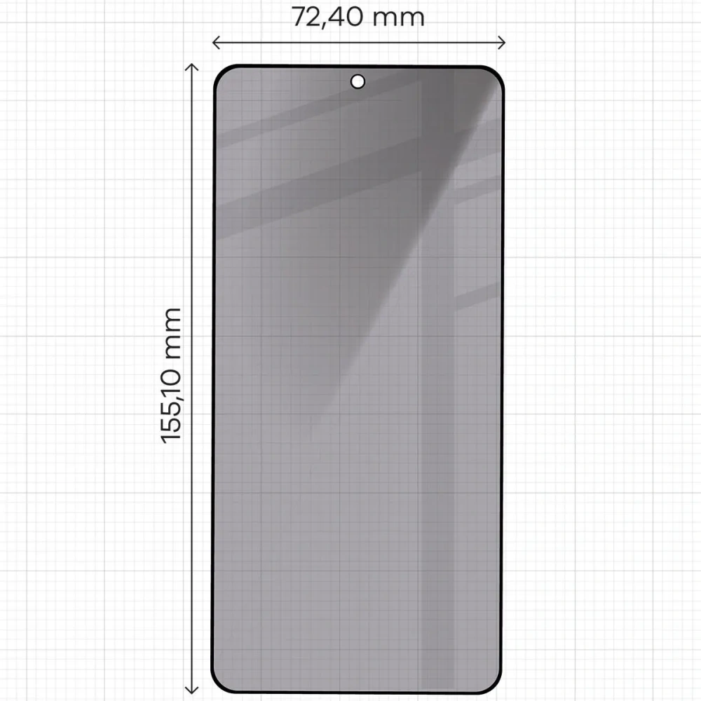 Prywatyzujące szkło hartowane Bizon Glass Edge Shadow do Samsung Galaxy S25 Edge przyciemniane z czarną ramką