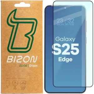 Buy Bizon Glass Edge Samsung Galaxy S25 Edge black frame - BIZ8937 - {ean13} - Home Screen Store Europe
