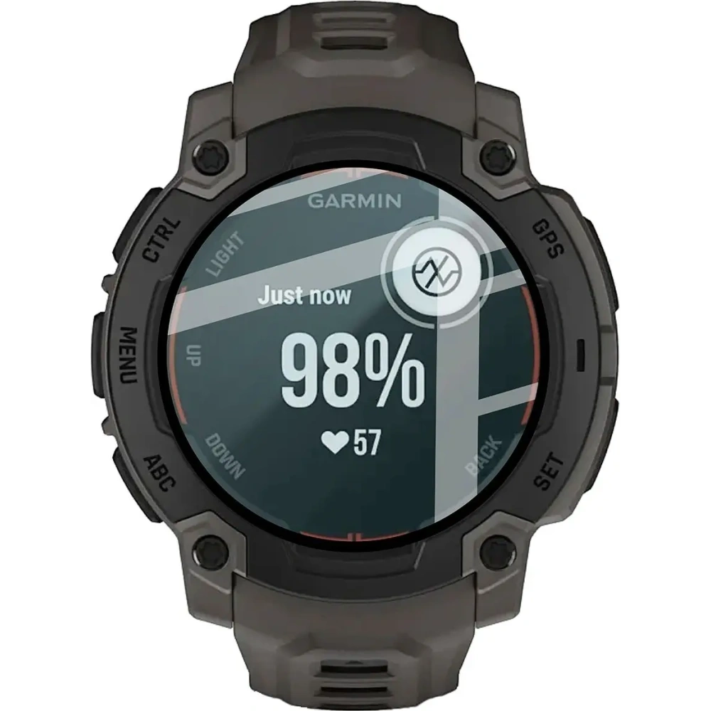 Szkło hybrydowe Bizon Glass Watch Edge Hybrid dla Garmin Instinct E 45mm czarne
