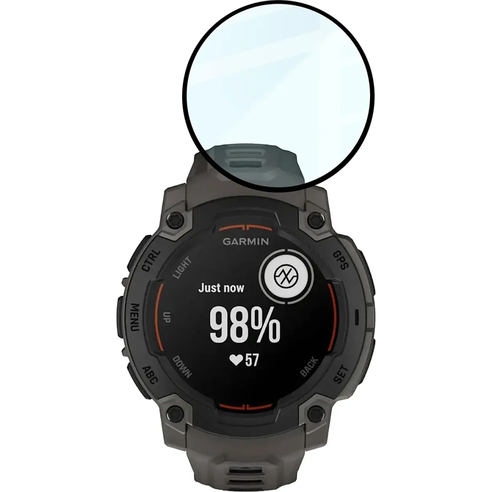 Szkło hybrydowe Bizon Glass Watch Edge Hybrid dla Garmin Instinct E 45mm czarne