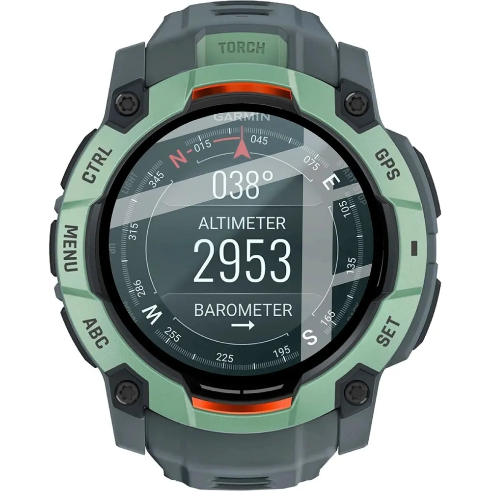 Szkło hybrydowe Bizon Glass Watch Edge Hybrid dla Garmin Instinct 3 45mm czarne
