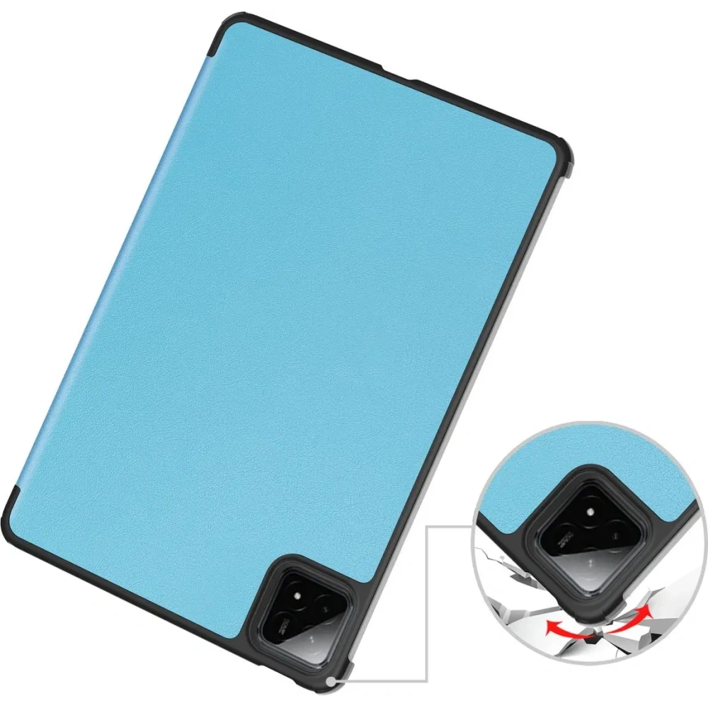 Etui z klapką Bizon Case Tab Croc do Xiaomi Pad 7 / 7 Pro błękitne