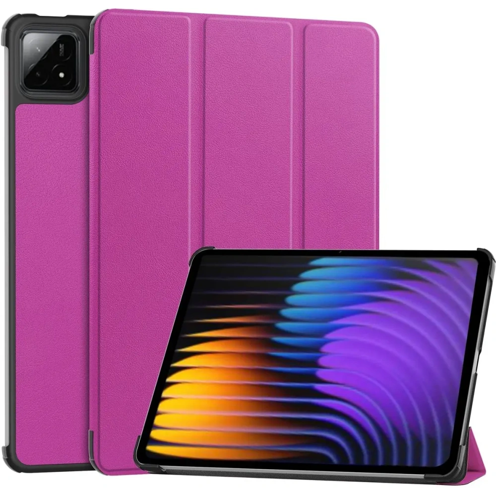 Etui z klapką Bizon Case Tab Croc do Xiaomi Pad 7 / 7 Pro fioletowe