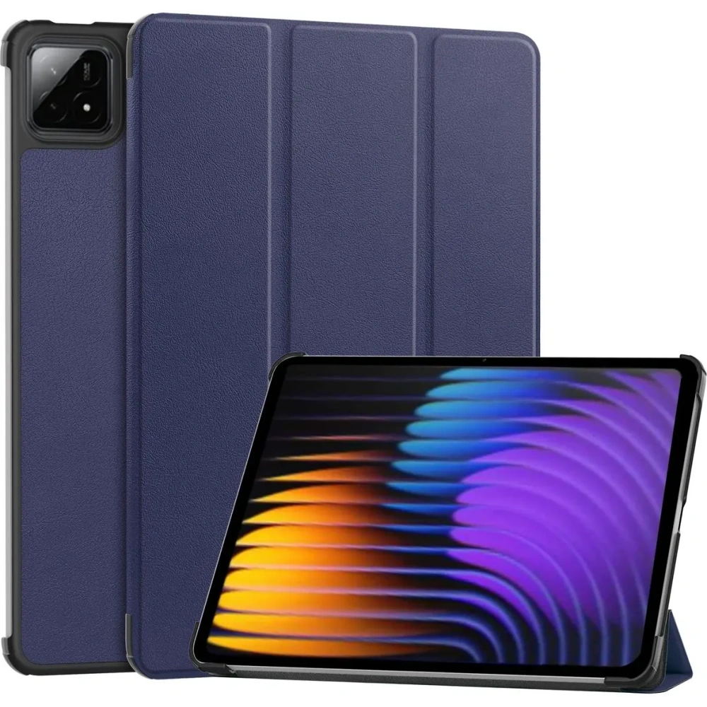 Etui z klapką Bizon Case Tab Croc do Xiaomi Pad 7 / 7 Pro granatowe