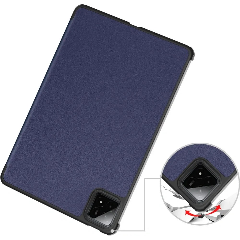 Etui z klapką Bizon Case Tab Croc do Xiaomi Pad 7 / 7 Pro granatowe