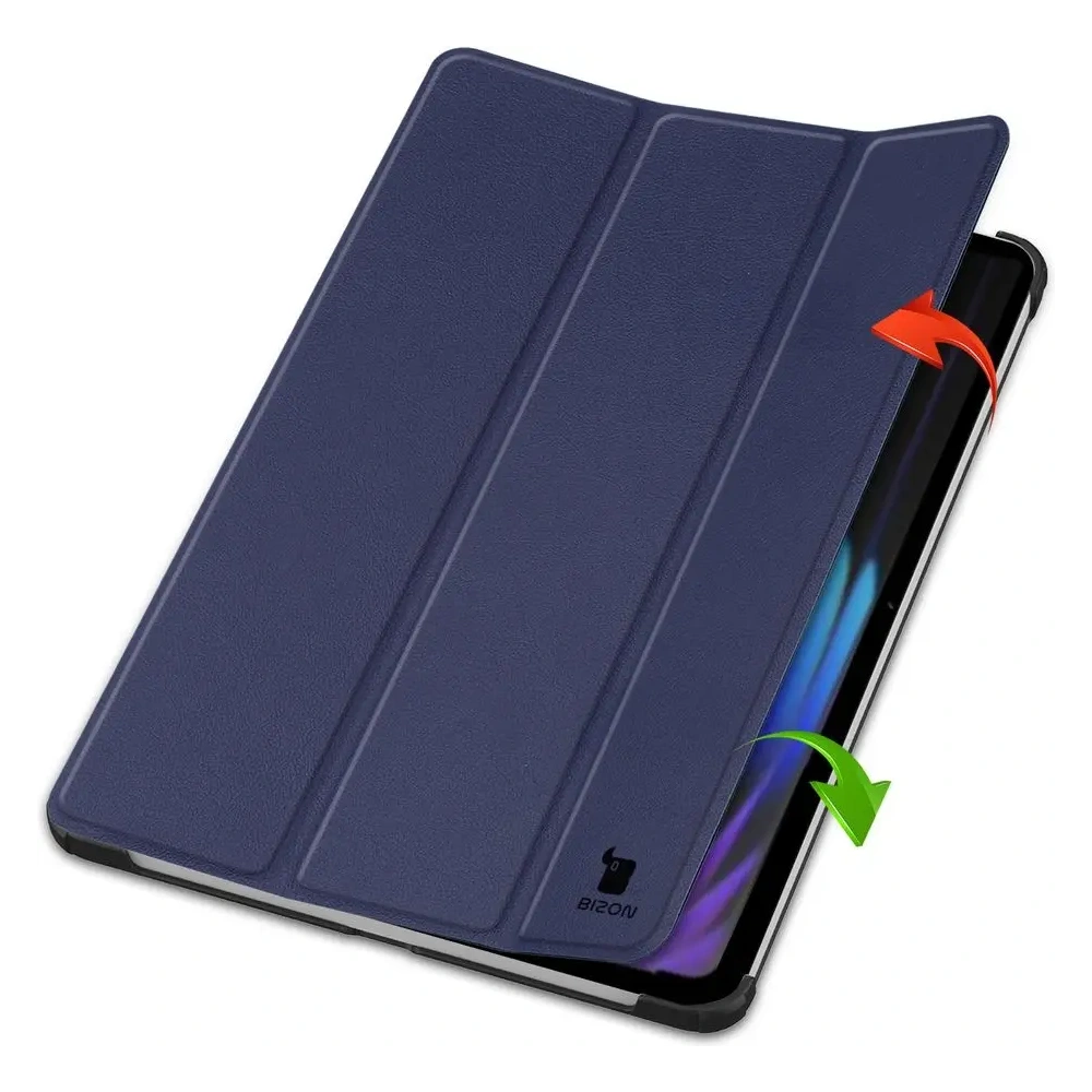 Etui z klapką Bizon Case Tab Croc do Xiaomi Pad 7 / 7 Pro granatowe