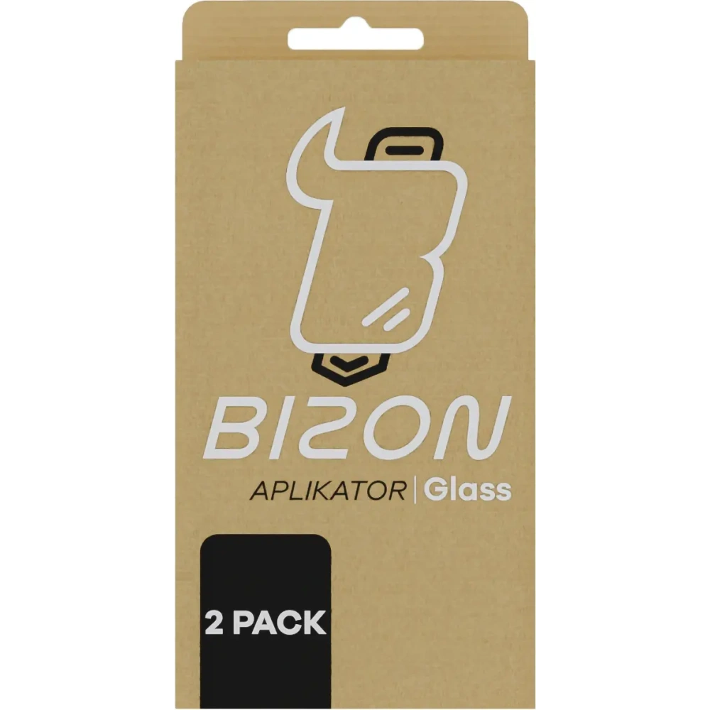 Szkło hartowane z ramką do łatwej aplikacji Bizon Glass Aplikator do Apple iPhone 16 [2 PACK]
