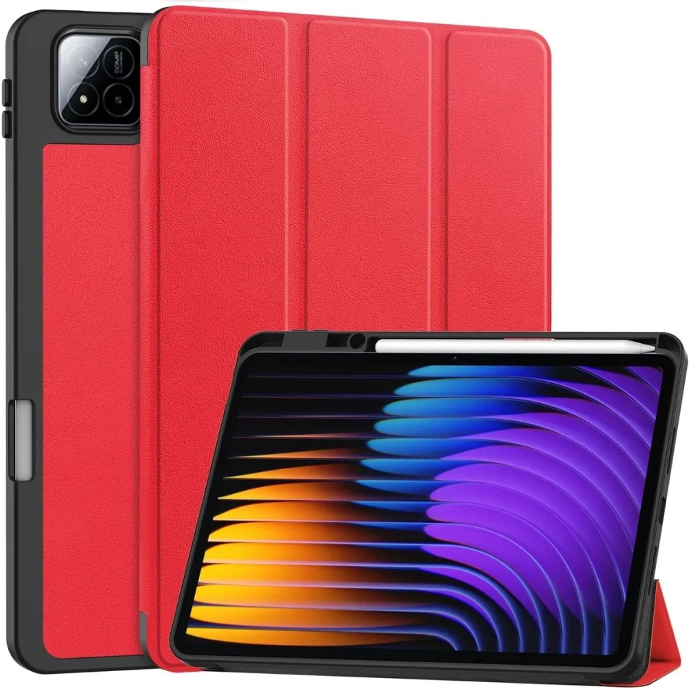 Etui z klapką Bizon Case Tab Lizard do Xiaomi Pad 7 / 7 Pro czerwone