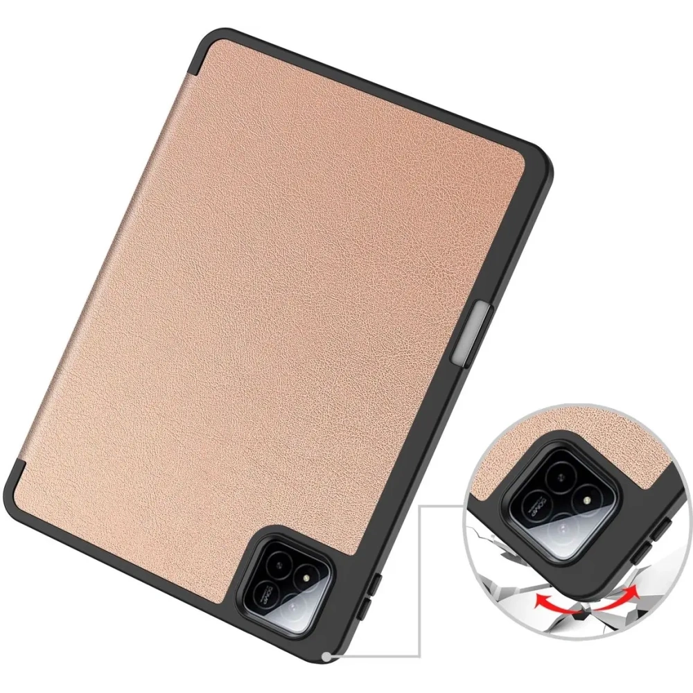 Etui z klapką Bizon Case Tab Lizard do Xiaomi Pad 7 / 7 Pro różowozłote