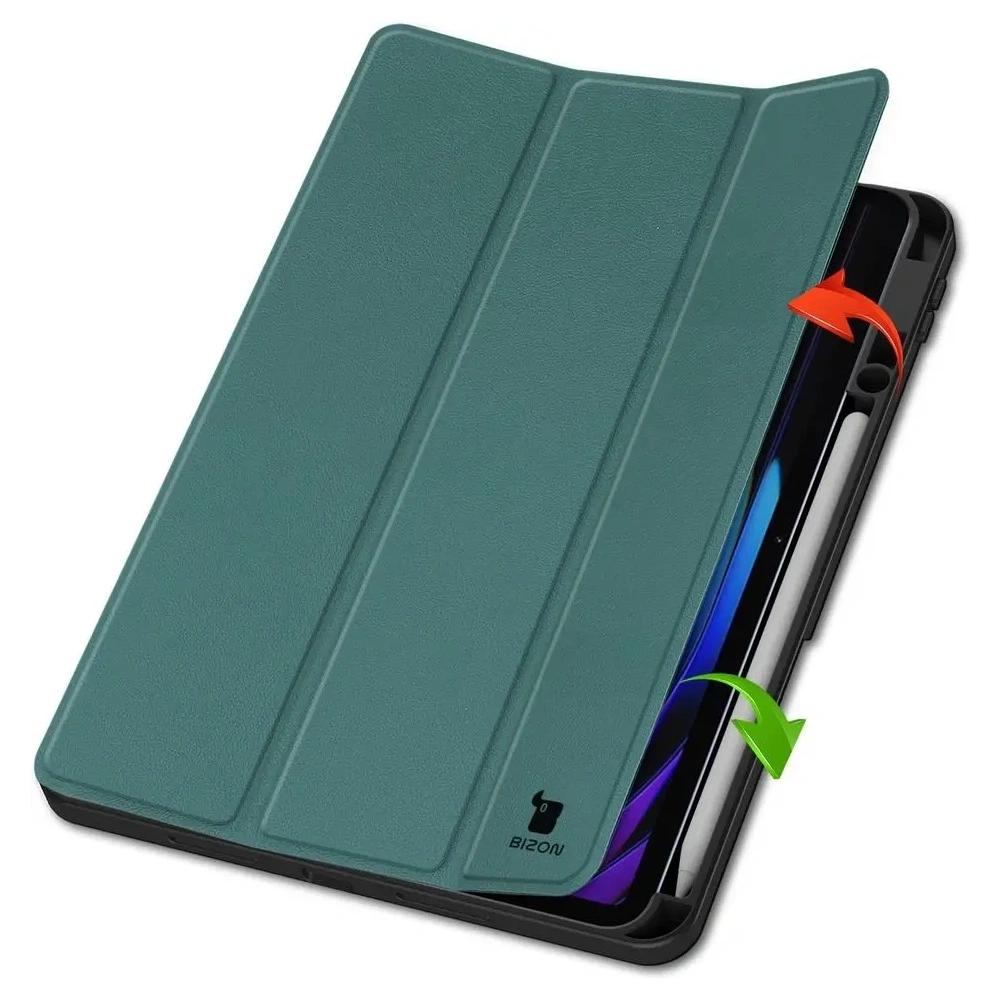 Etui z klapką Bizon Case Tab Lizard do Xiaomi Pad 7 / 7 Pro ciemnozielone