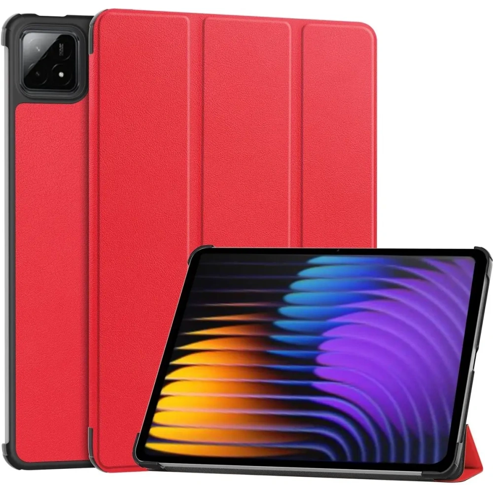 Etui z klapką Bizon Case Tab Croc do Xiaomi Pad 7 / 7 Pro czerwone