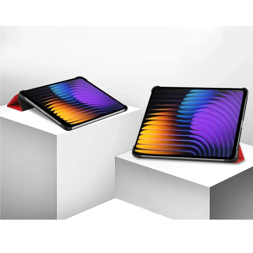 Etui z klapką Bizon Case Tab Croc do Xiaomi Pad 7 / 7 Pro czerwone