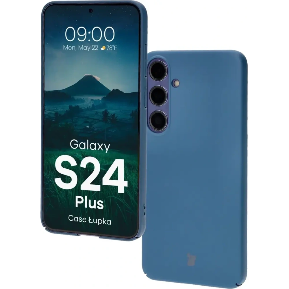 Etui Bizon Case Łupka do Samsung Galaxy S24+ Plus niebieskie